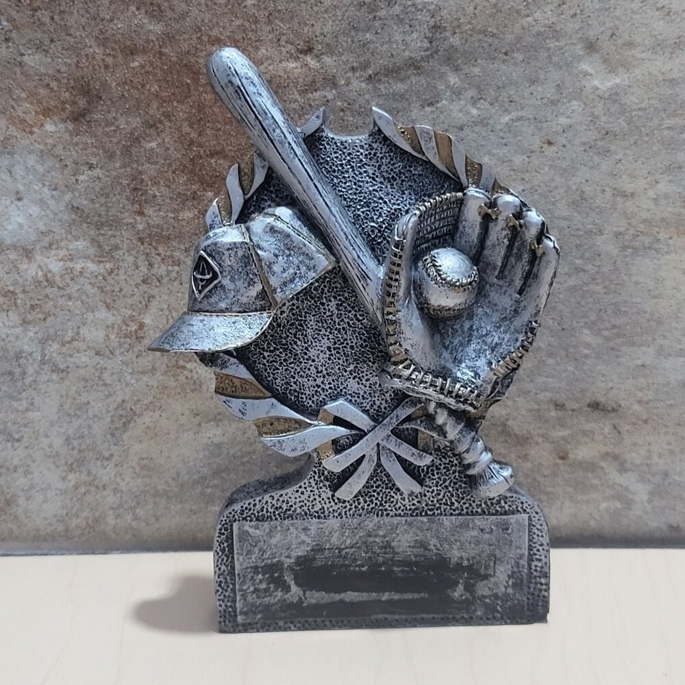 Baseball Victory Wreath Baseball Bat Cap Glove Holding a Baseball Sports Award